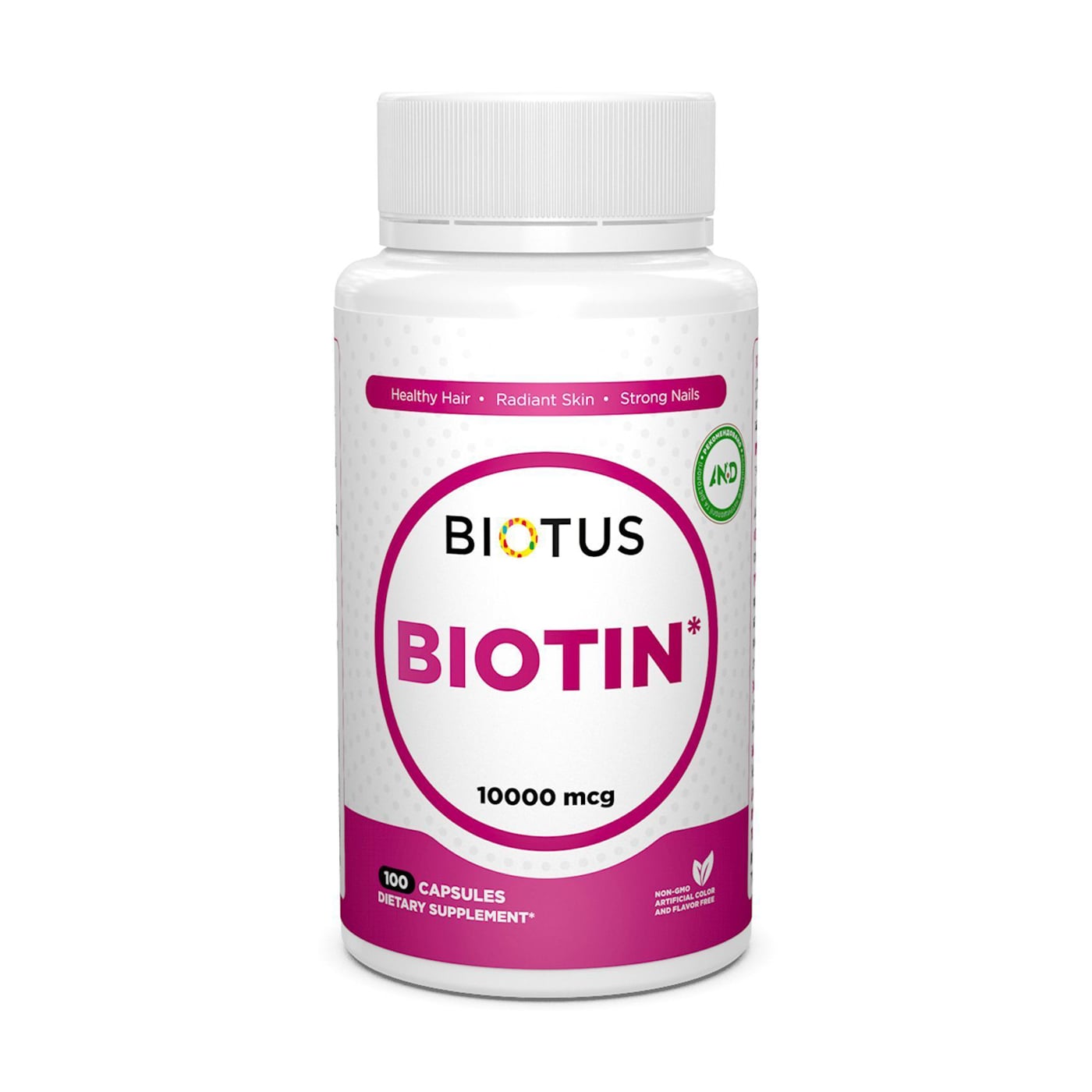 Біотин Biotus Biotin, 10000 мкг, 100 капсул